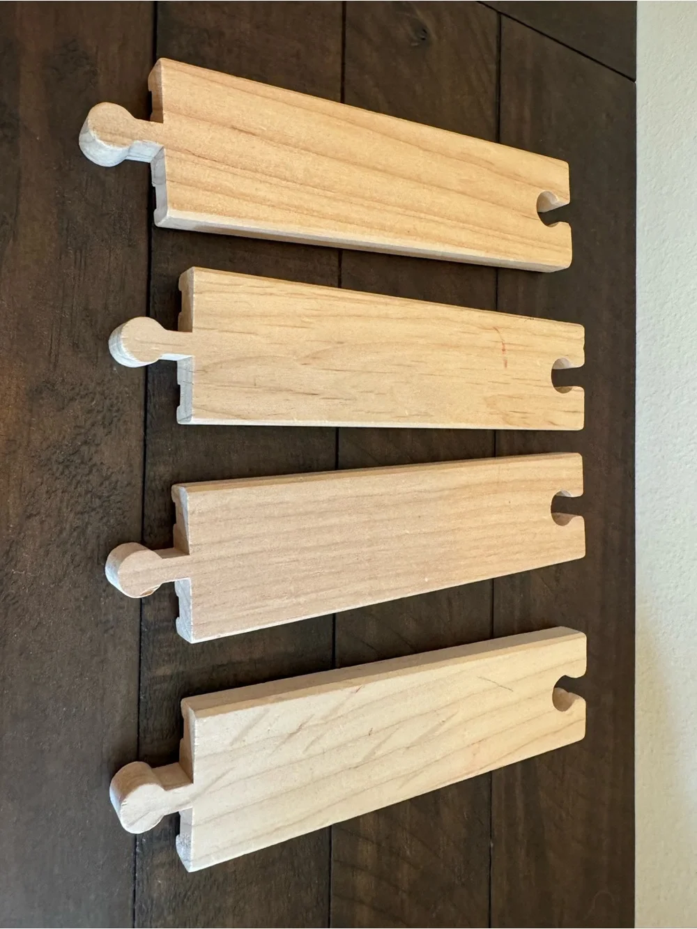 Stops, ramps & straights wooden rail /train track compatible w/ Brio and Thomas